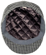 Dents Blashford Tweed Flat Cap  - Charcoal Grey