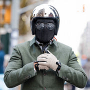 Dents The Suited Racer Hatcher Leather Driving Gloves - Black