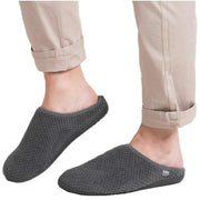 isotoner-swept-back-popcorn-mule-slippers---grey-34523469