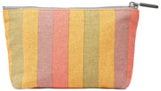 Roka Maida Vale Small Cotton Canvas Pouch - Faded Multi Stripe