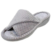 isotoner-popcorn-turnover-open-toe-slippers---pale-grey-34523369