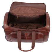 Ashwood Leather Large Wheeled Weekend Holdall - Brown
