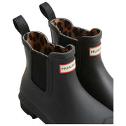 Hunter Original Leopard Backstrap Chelsea Boots - Black/Beige