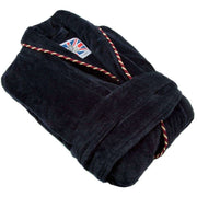 Bown of London Duchess Plain Velour Dressing Gown - Navy