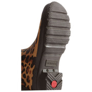 Hunter Original Tall Leopard Wellington Boots - Beige/Chocolate Brown