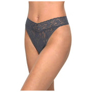 Hanky Panky Signature Lace Original Rise 5 Pack Thongs - Granite Grey/Woodland Green/Clay/Dark Pomegranate