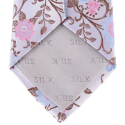 David Van Hagen Floral Tie - Pale Lilac