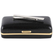 David Van Hagen Plain Polished Rhodium Tie Slide - Silver
