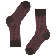Falke Artwork Tie Socks - Dark Brown