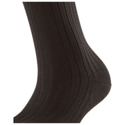 Falke Cotton Rib Socks - Dark Brown