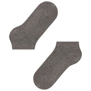 Falke Shiny Rib Sneaker Socks - Pepper Grey