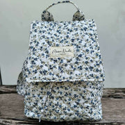 Moon Nude Spring Flap Backpack - Blue/White/Green