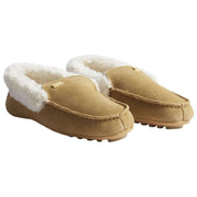 Hunter Moccasin Sherpa Collar Slippers - Natural Cream