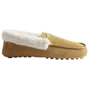 Hunter Moccasin Sherpa Collar Slippers - Natural Cream