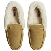 Hunter Moccasin Sherpa Collar Slippers - Natural Cream
