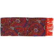 Michelsons of London Bright Paisley Silk Scarf - Orange