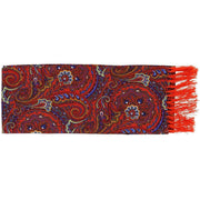 Michelsons of London Bright Paisley Silk Scarf - Orange