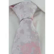 Michelsons of London Floral Wedding Tie and Pocket Square Set - Pink