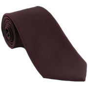 Michelsons of London Plain Silk Tie - Wine