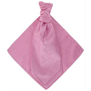 Michelsons of London Tonal Paisley Cravat and Pocket Square Set - Pink