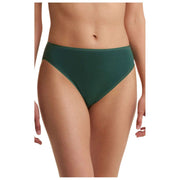 Natori Bliss Bare Cotton High Cut Brief - Polished Pine Green