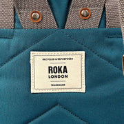 Roka Finchley Medium Recycled Canvas Backpack - Deep Teal Blue