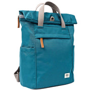 Roka Finchley Small Recycled Canvas Backpack - Deep Teal Blue