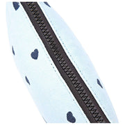 Roka Maida Vale Small Cotton Canvas Pouch - Heart Print Blue