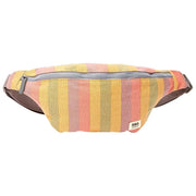 Roka Mill Hill Small Cotton Canvas Bum Bag - Faded Multi Stripe