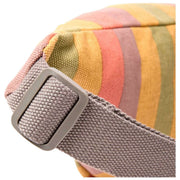 Roka Mill Hill Small Cotton Canvas Bum Bag - Faded Multi Stripe
