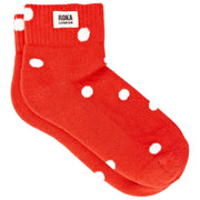 Roka Wembley Ankle Socks - Orange Dot