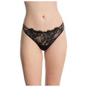 Skarlett Blue Entice Front Lace Thong - Black Leopard Print