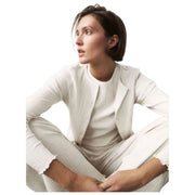 Triumph Versatile Rib Straight Trousers - Silk White
