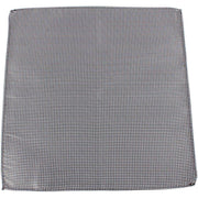 Knightsbridge Neckwear Dogstooth Silk Pocket Square - Black/White