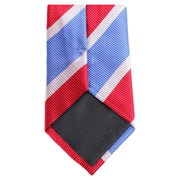 Knightsbridge Neckwear Striped Tie - Blue/Red/White