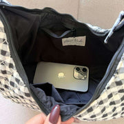 Moon Nude Classic Hoop Bag - Black/White