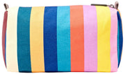 Roka Mayfair Small Cotton Canvas Wash Bag - Wide Multi Stripe