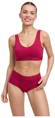 Falke Daily Comfort Print 2-Pack Bustier Bralette - Black/Red