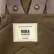 Roka Finchley Medium Recycled Canvas Backpack - Sea Spray Brown