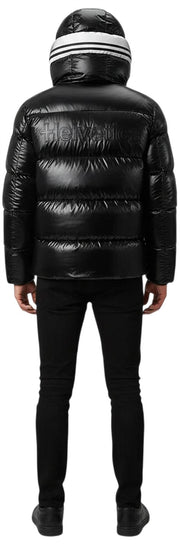 Helvetica Mountain Pioneers Freezer Hooded Down Jacket - Black