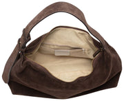 Elie Beaumont Suede Slouch Bag - Chocolate Brown
