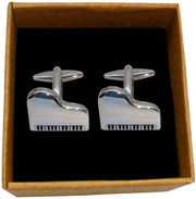 Bassin and Brown Silver Piano Cufflinks - Silver