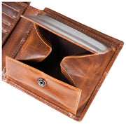 Dents Itchen Coin Bifold Wallet - Cognac Brown