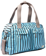 Roka Gatwick Small Recycled Canvas Duffle Bag - Blue Stripe