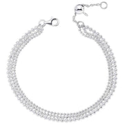 Beginnings Multi Strand Bead Bracelet - Silver