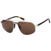 Botaniq Stylish Double Bridge Sunglasses - Gold/Brown Tort