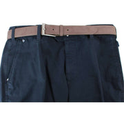 BRUHL Montana Nanotec Gabardine Stretch Chinos - Marine Navy