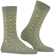 Burlington Crown Socks - Leaf Green