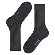 Burlington Duke Street Socks - Anthracite Mel