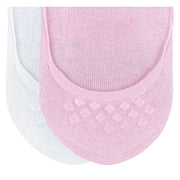 Burlington Everyday 2 Pack No Show Socks - Sporty Rose Pink/White